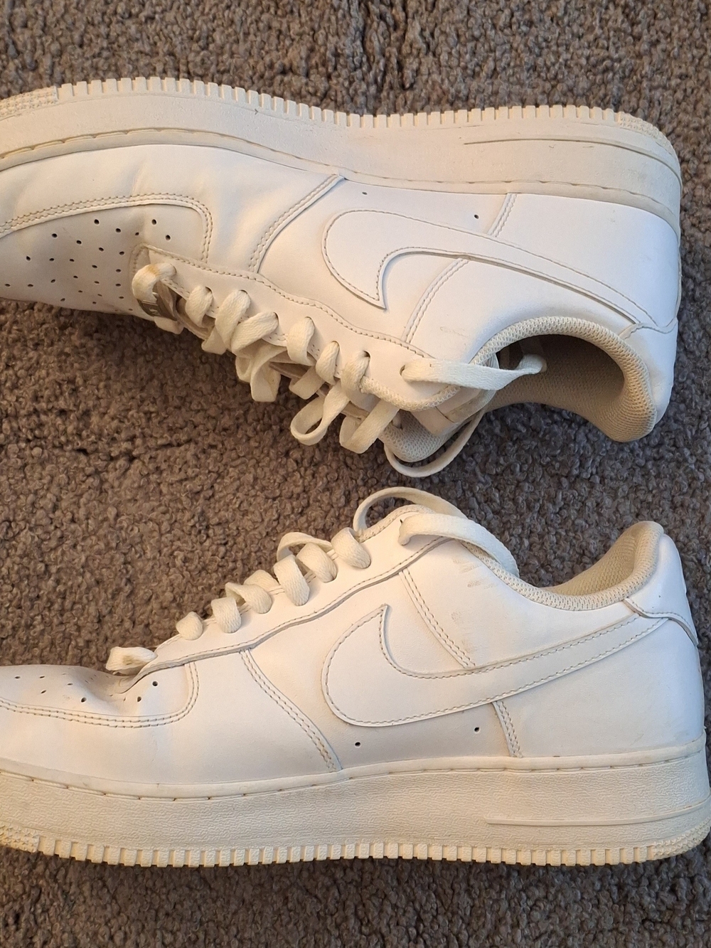 Nike Mens Classic White Air Force 1 Low-Top Sneakers Sz 12